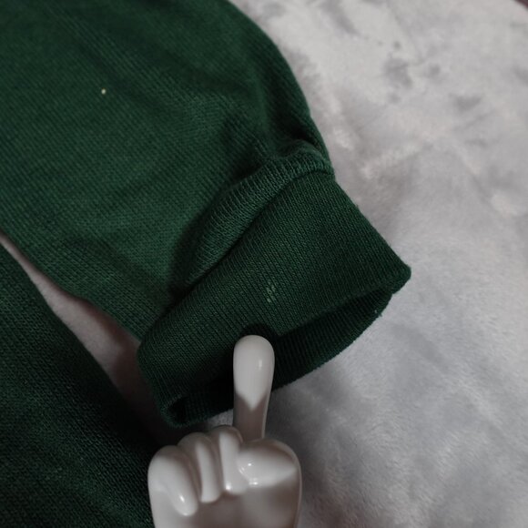 Vintage Siena College V Neck Sweater Mens L Slim Short Fit H Wolf & Sons USA 70s - Picture 3 of 10